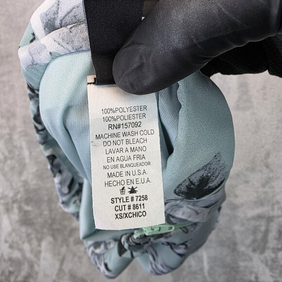 Windsor Skirt Womens XS Floral Rose Print Ruched Mini Side Tie Made in USA - Picture 8 of 8